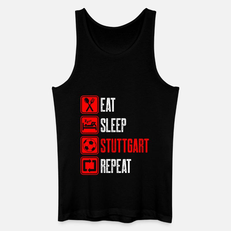 Repeat Stuttgart - Männer Bio Tank Top - Schwarz
