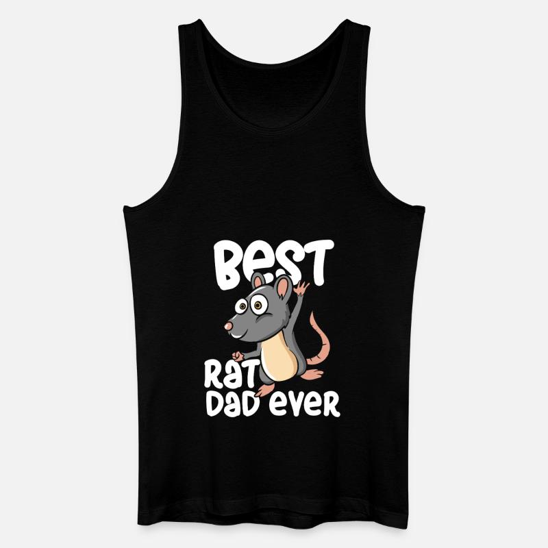 Bester Rattenpapa Ever - Männer Bio Tank Top - Schwarz