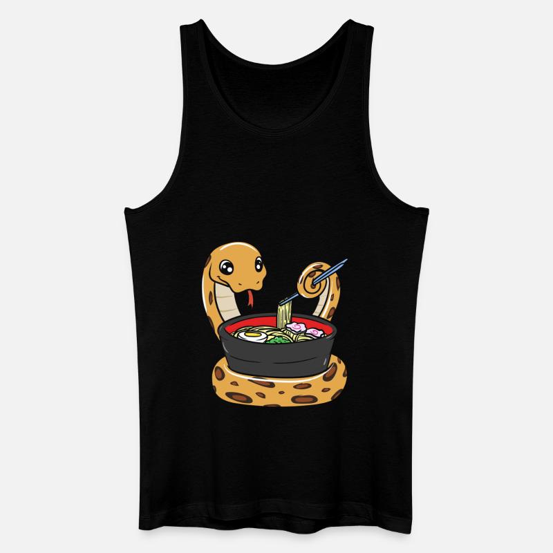 King python eating ramen - Men’s Organic Tank Top - black
