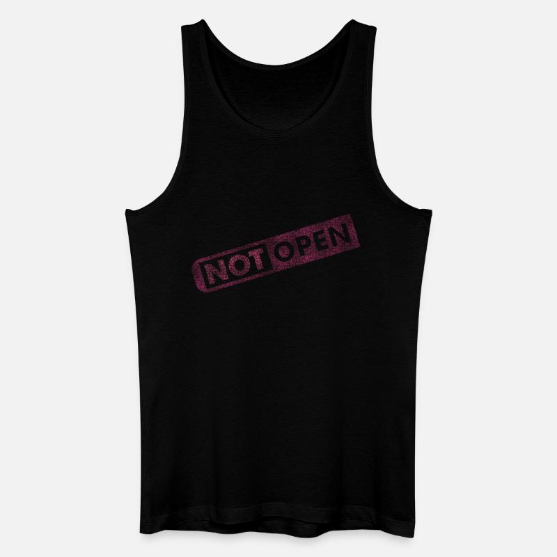Modern Retro Not Open - Männer Bio Tank Top - Schwarz