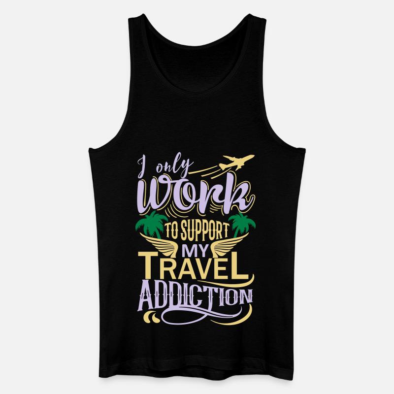 I only work Premium - Männer Bio Tank Top - Schwarz