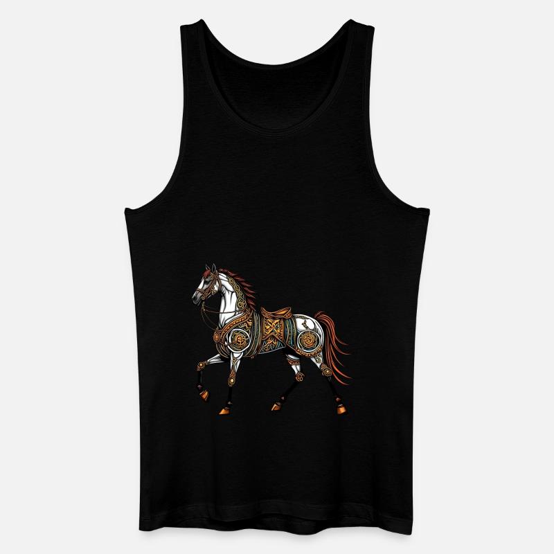 Steampunk-Pferd - Männer Bio Tank Top - Schwarz