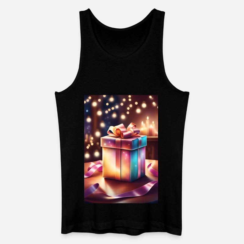 Super süße Weihnachtsgeschenkbox - Männer Bio Tank Top - Schwarz