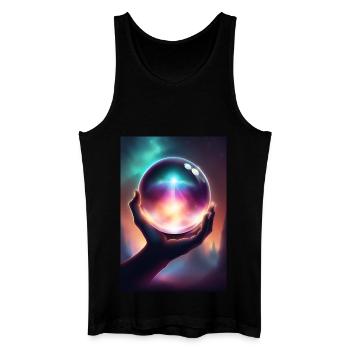 Magische Kristallkugel in der Hand - Männer Bio Tank Top - Schwarz - Vorne