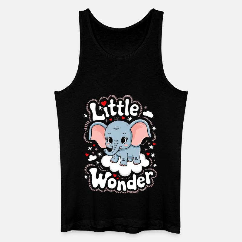 Kleines Wunder Elefantenkind - Männer Bio Tank Top - Schwarz