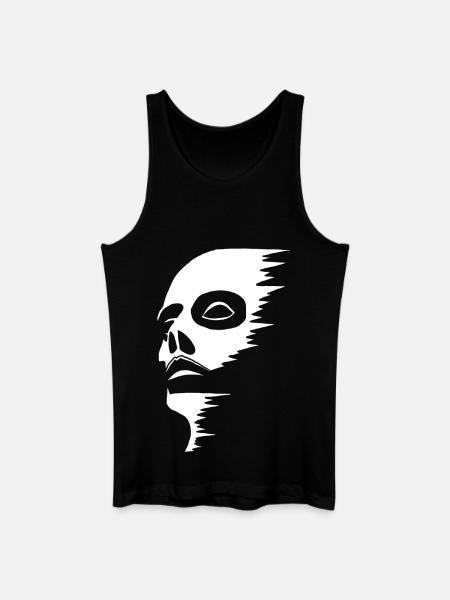 Visage fantomatique - Débardeur bio Homme - noir