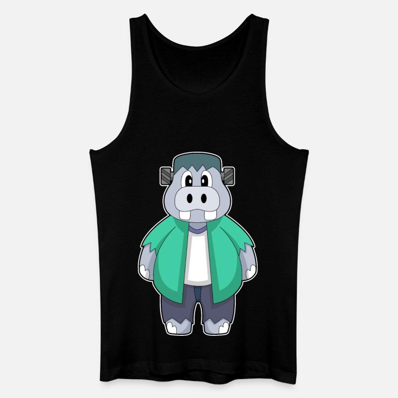 Nilpferd Halloween - Männer Bio Tank Top - Schwarz