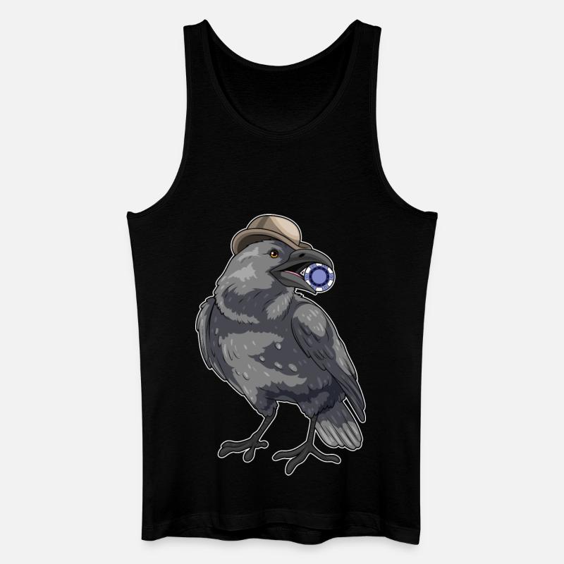 Krähe Poker Pokerchips - Männer Bio Tank Top - Schwarz