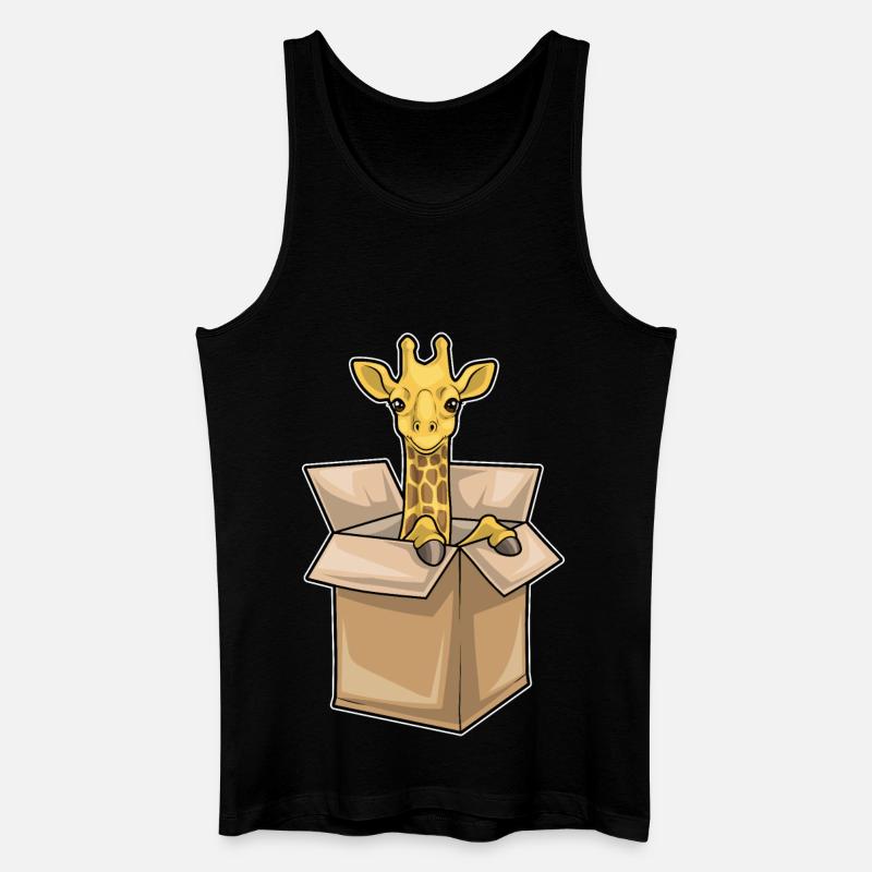 Giraffe Karton - Männer Bio Tank Top - Schwarz