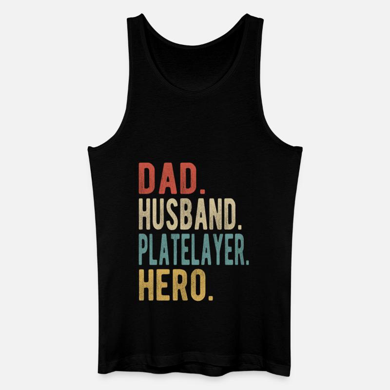 Plattenleger Papa Ehemann Held - Männer Bio Tank Top - Schwarz