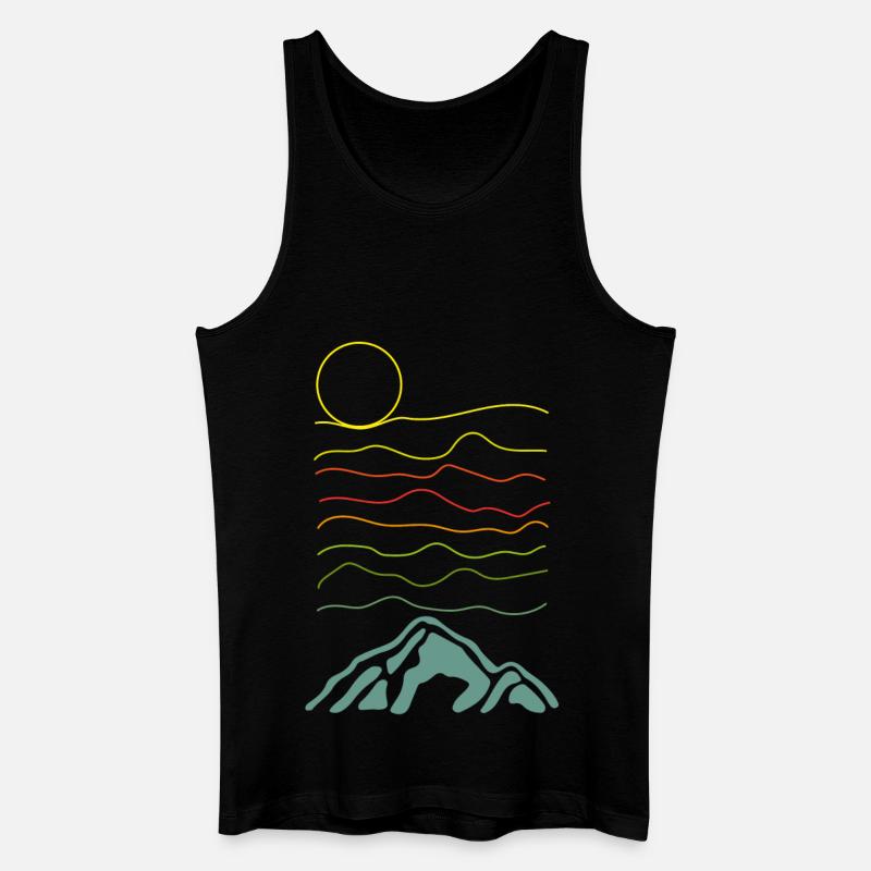 Landscape Illustration - Männer Bio Tank Top - Schwarz