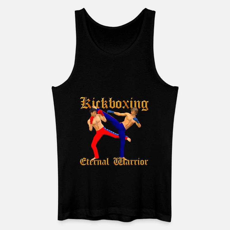 Kickbox-Krieger - Männer Bio Tank Top - Schwarz