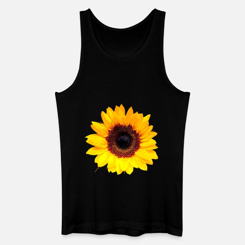 Sonnenblume / Sun Flower - Männer Bio Tank Top - Schwarz