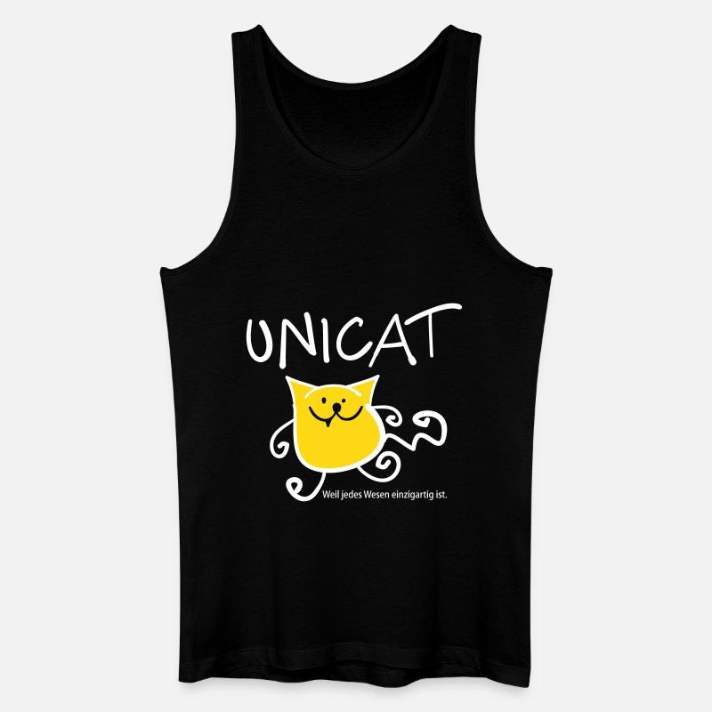 Katze als Unicat (b) - Männer Bio Tank Top - Schwarz