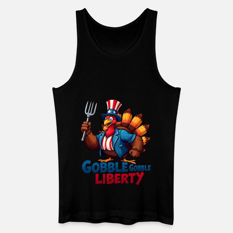 Gobble Gobble Liberty - Men’s Organic Tank Top - black