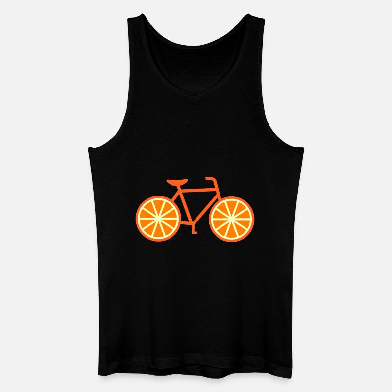Fahrrad Orange - Männer Bio Tank Top - Schwarz