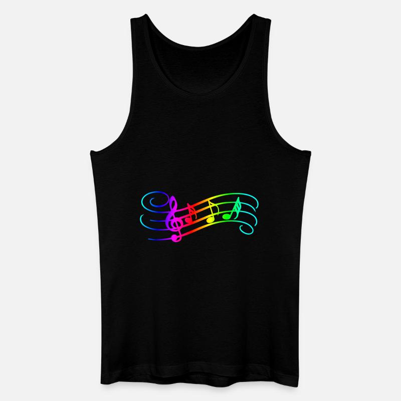 Music Notes - Männer Bio Tank Top - Schwarz