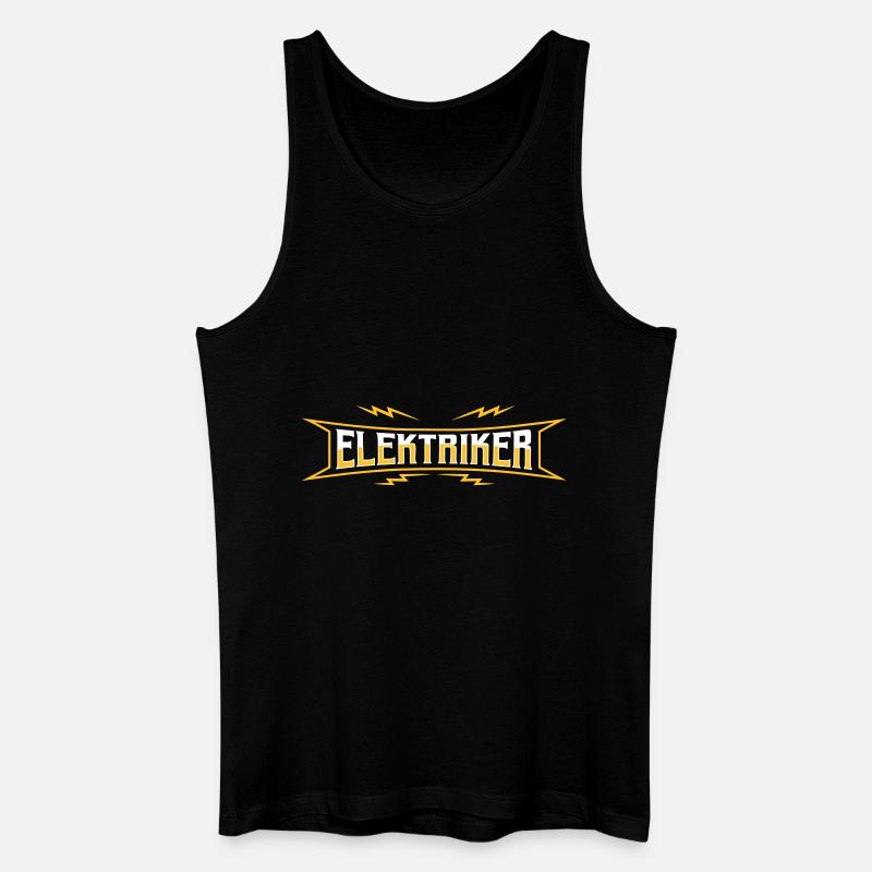 Elektriker Elektrotechniker Strippenzieher Blitz - Männer Bio Tank Top - Schwarz