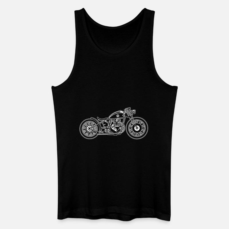 Chopper / Bobber Motorrad 09_weiß - Männer Bio Tank Top - Schwarz