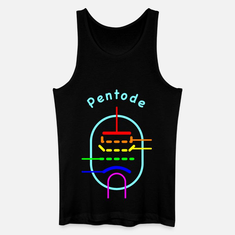 Regenbogen Pentode - Vakuumröhren-Symbol - Männer Bio Tank Top - Schwarz