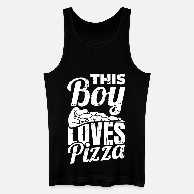 Pizza Junge - Männer Bio Tank Top - Schwarz