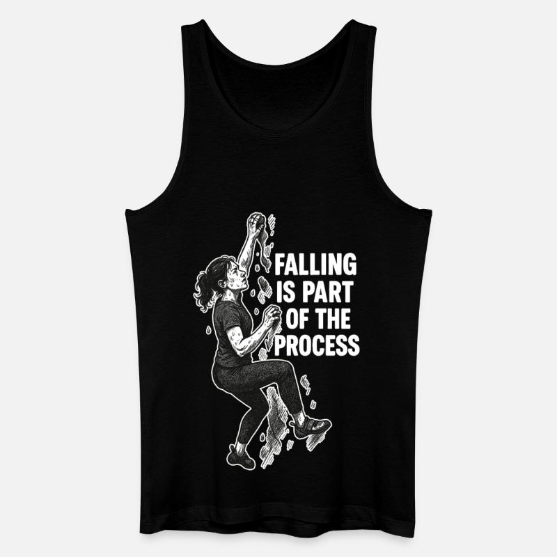 Donna Boulderi: Cadere fa parte del processo - Canotta ecologica da uomo - nero