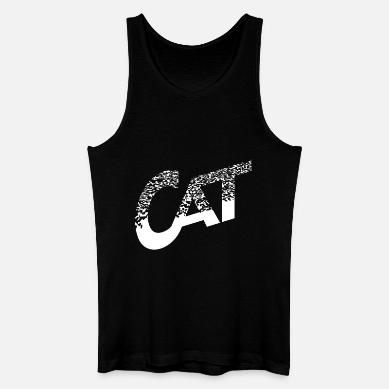 CAT - Männer Bio Tank Top - Schwarz