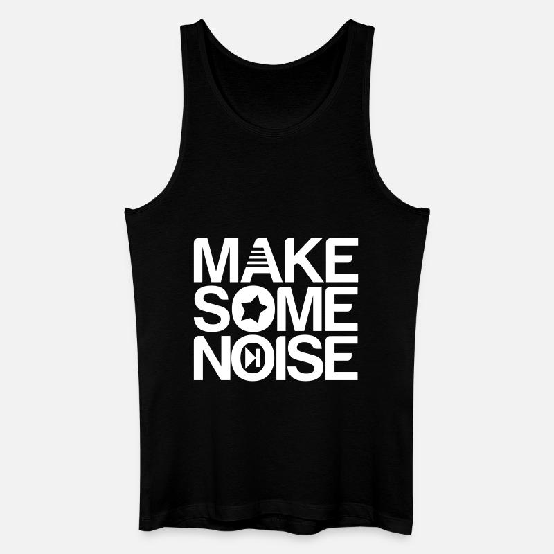 make some noise - Männer Bio Tank Top - Schwarz