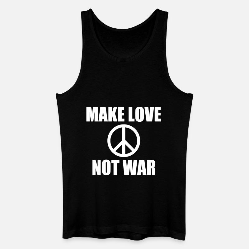 Make love not war - Männer Bio Tank Top - Schwarz