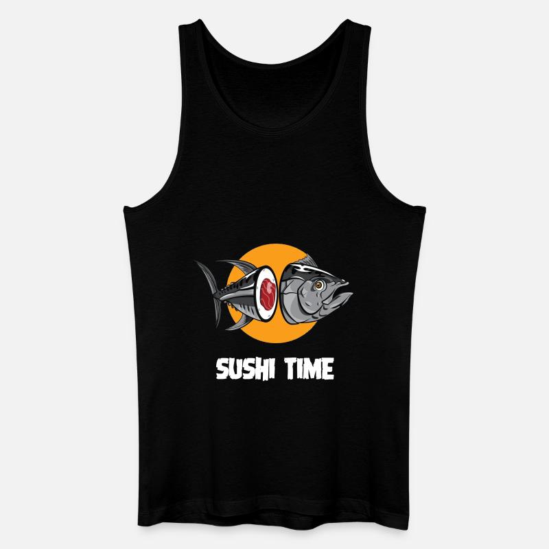 SUSHI TIME-Thunfisch-b - Männer Bio Tank Top - Schwarz