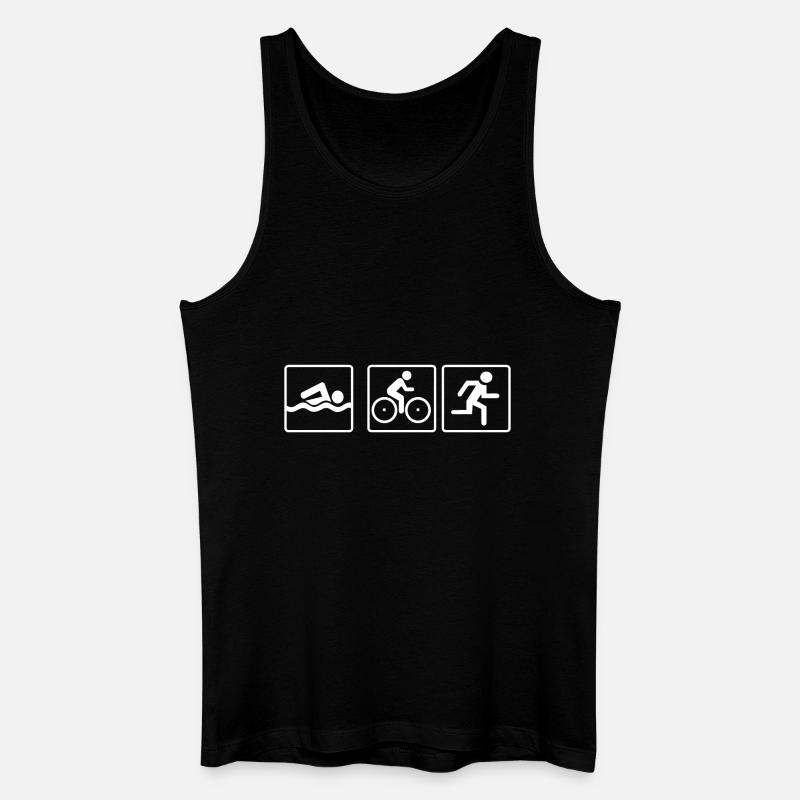 Triathlon - Männer Bio Tank Top - Schwarz