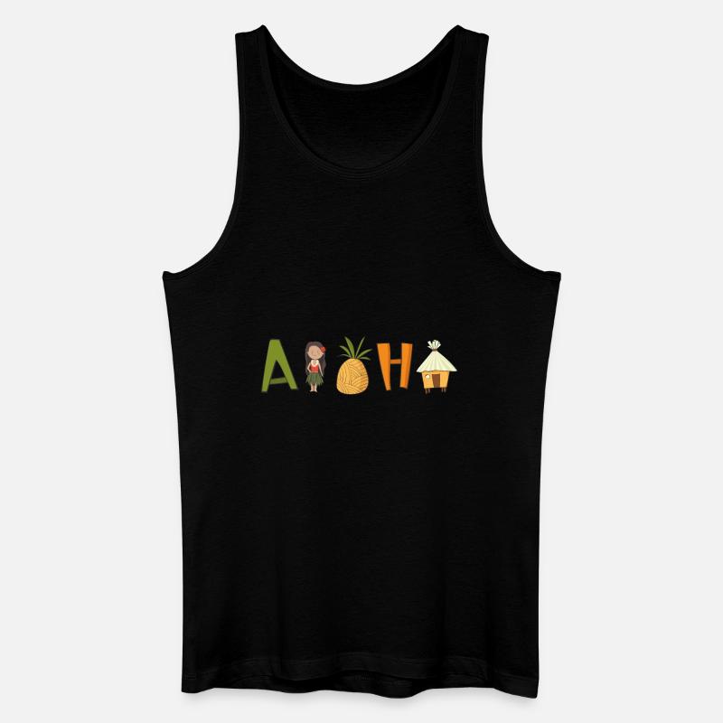 aloha - Männer Bio Tank Top - Schwarz