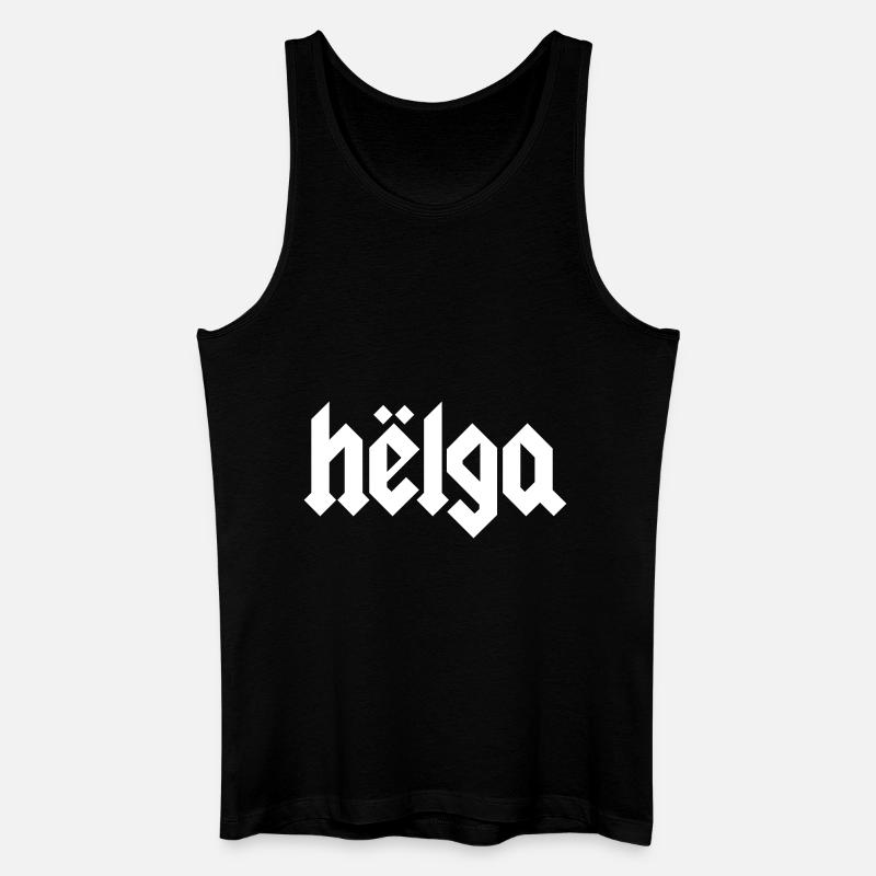 Helga - Männer Bio Tank Top - Schwarz
