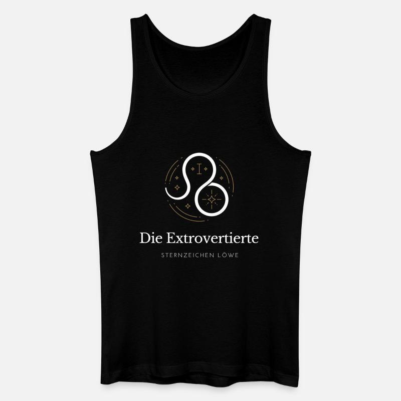 Leo Extrovert Logo Sternzeichen - Männer Bio Tank Top - Schwarz
