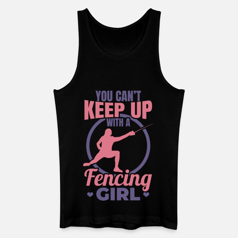 Fecht Mädchen - Männer Bio Tank Top - Schwarz