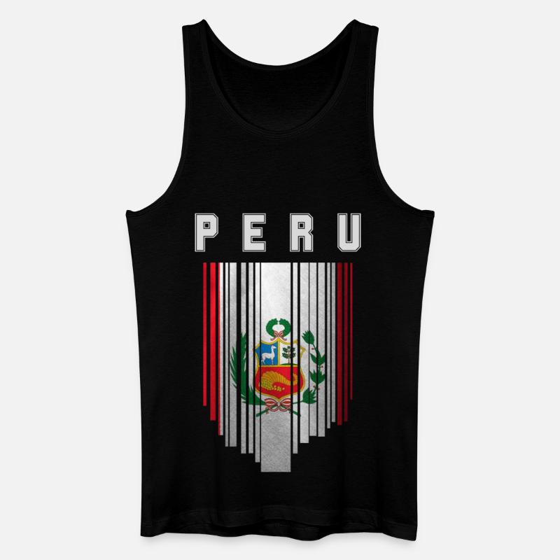 Flagge von Peru, peruanischer Stolz - Männer Bio Tank Top - Schwarz