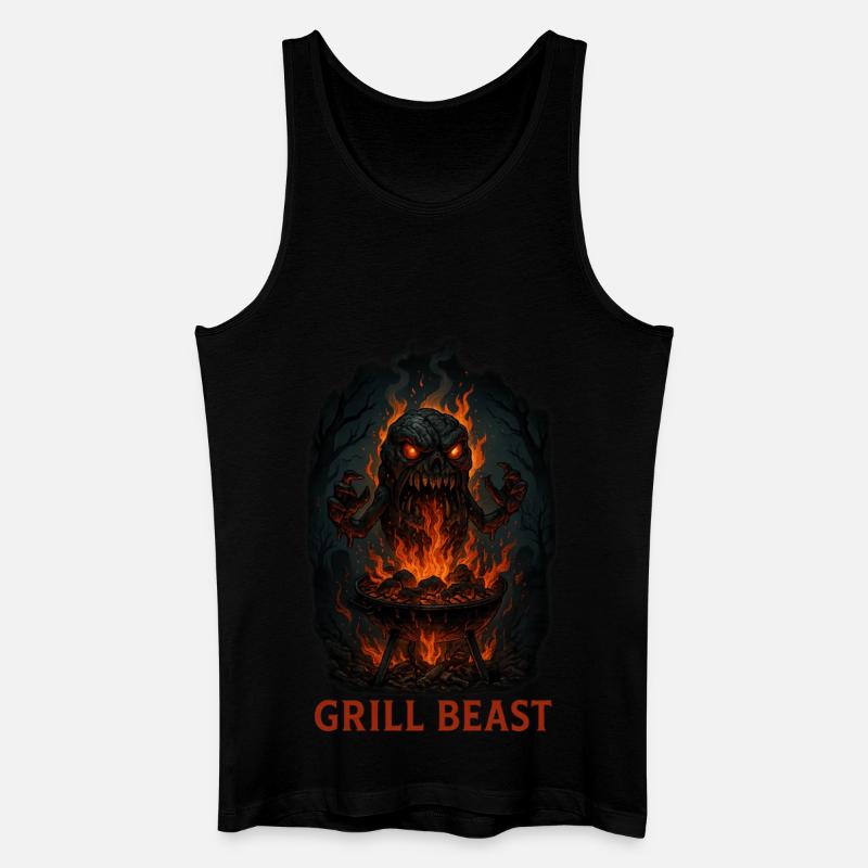 Grill Beast - Männer Bio Tank Top - Schwarz