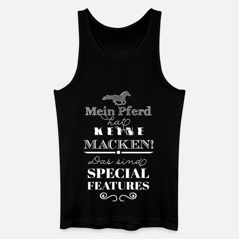 Mein Pferd hat Special Features - Männer Bio Tank Top - Schwarz