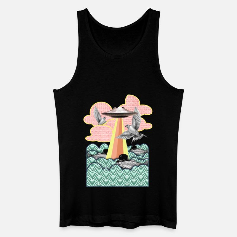 Flamingo - Männer Bio Tank Top - Schwarz