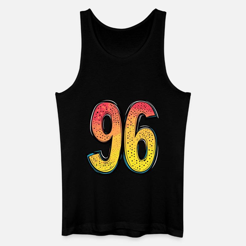 96 Zahl Comic - Männer Bio Tank Top - Schwarz