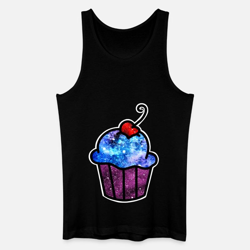 Kosmischer Cupcake - Männer Bio Tank Top - Schwarz
