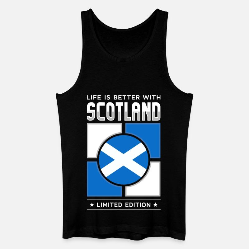 Scotland - Männer Bio Tank Top - Schwarz