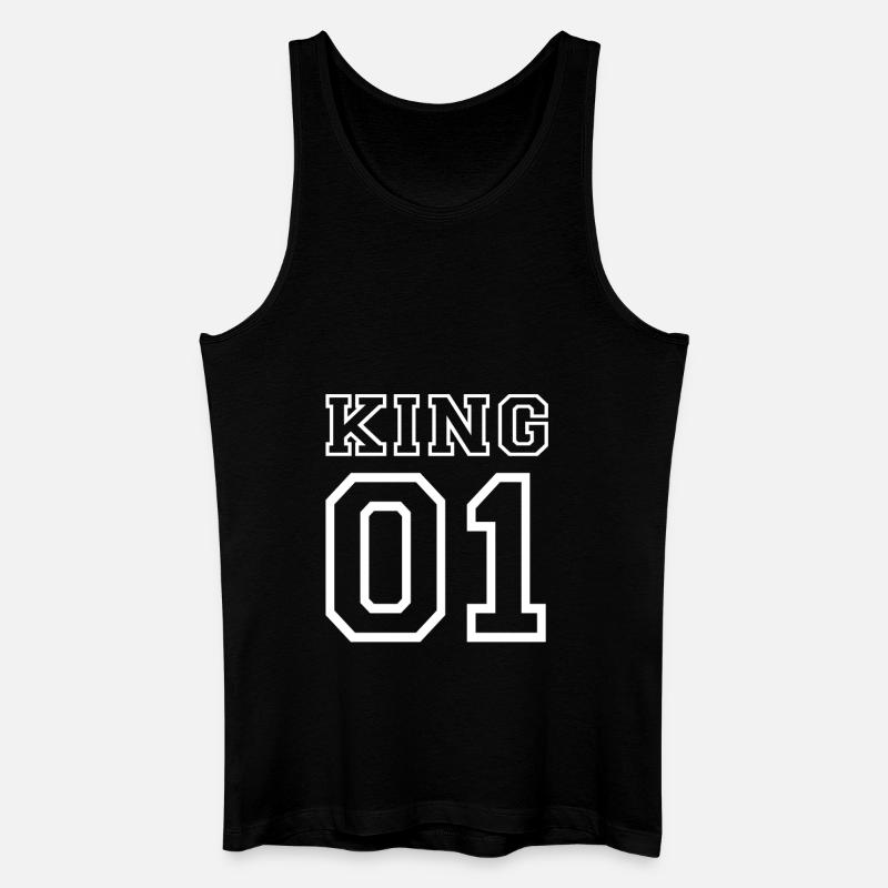 KING No. 1 - Männer Bio Tank Top - Schwarz