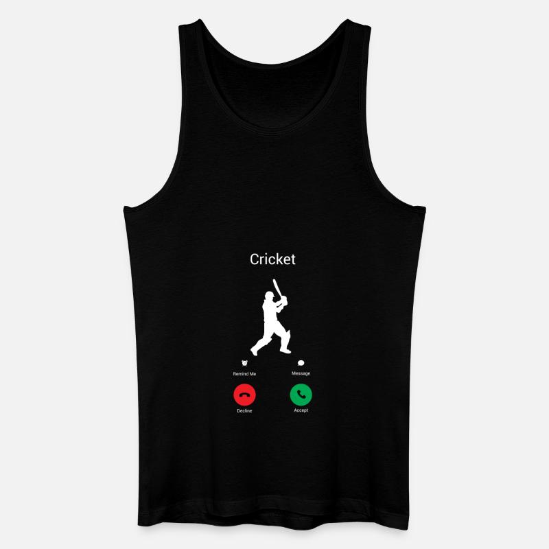 CRICKET RUFT MICH! - Männer Bio Tank Top - Schwarz