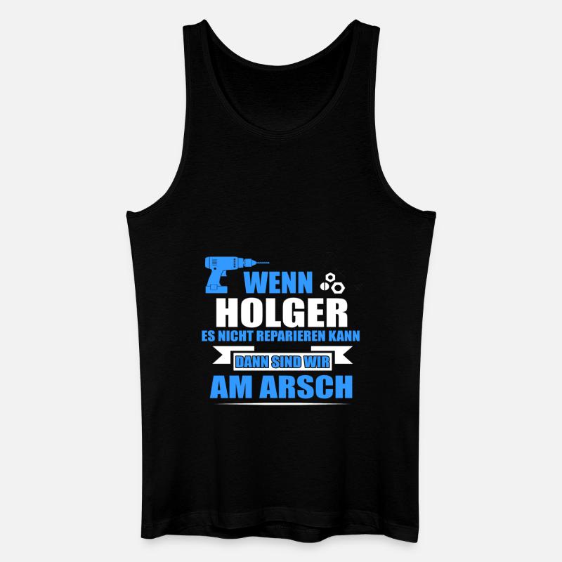HOLGER -Geschenk - Männer Bio Tank Top - Schwarz
