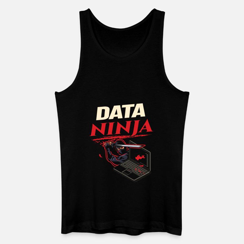 Data Ninja computer programming coder - Männer Bio Tank Top - Schwarz