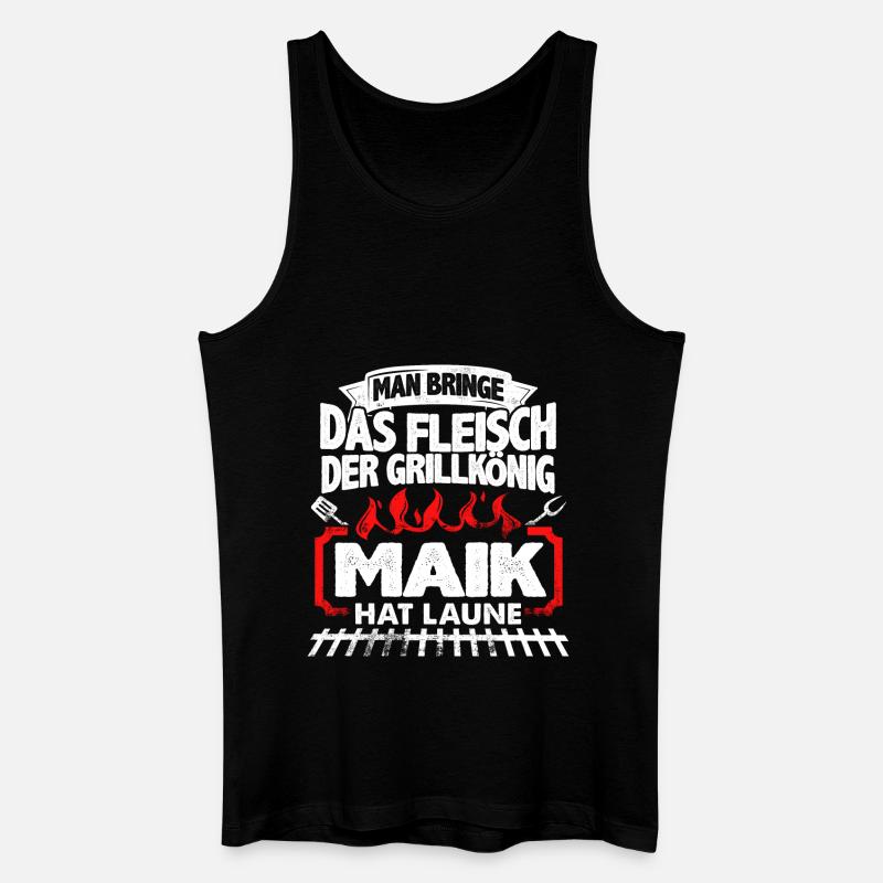 MAIK - Grill - Männer Bio Tank Top - Schwarz