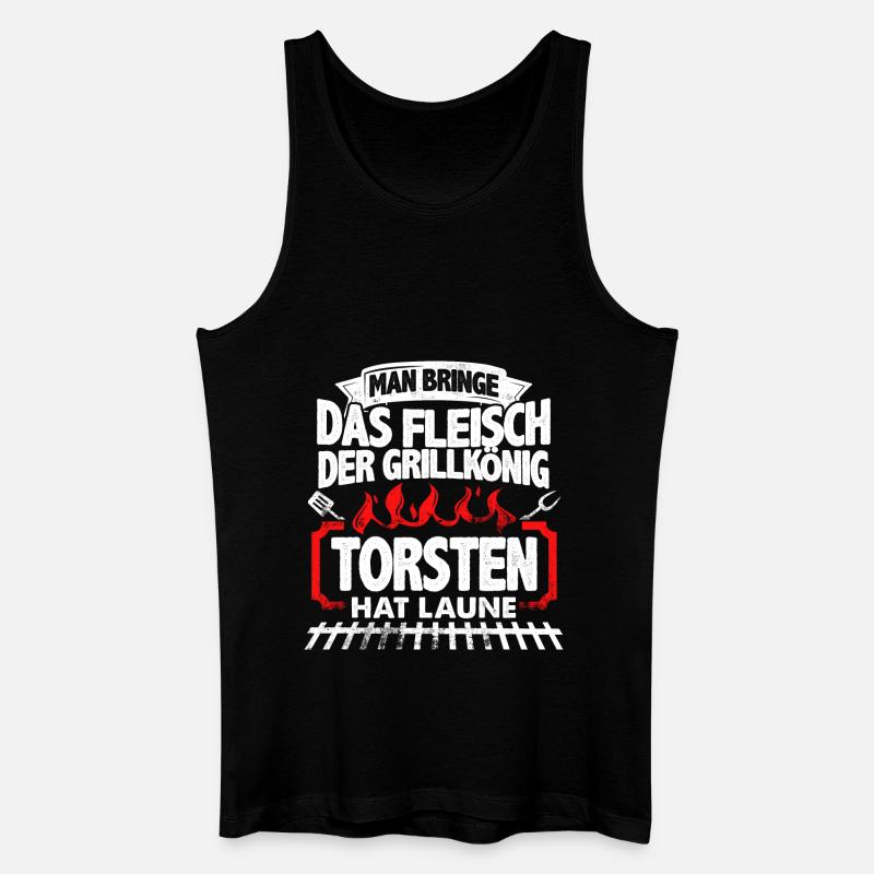 TORSTEN - Grill - Männer Bio Tank Top - Schwarz