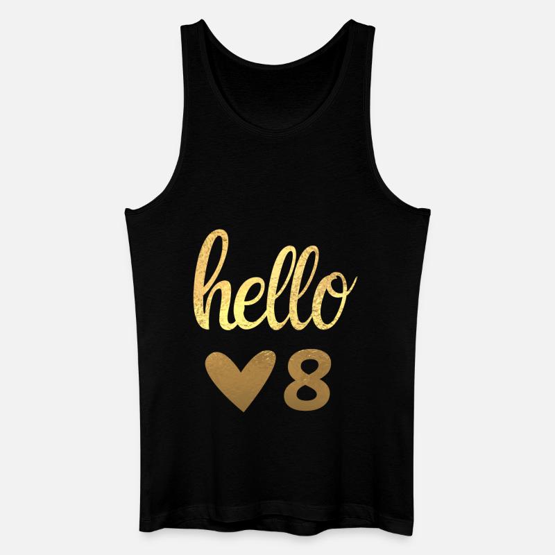 Hallo 8 gold - Männer Bio Tank Top - Schwarz