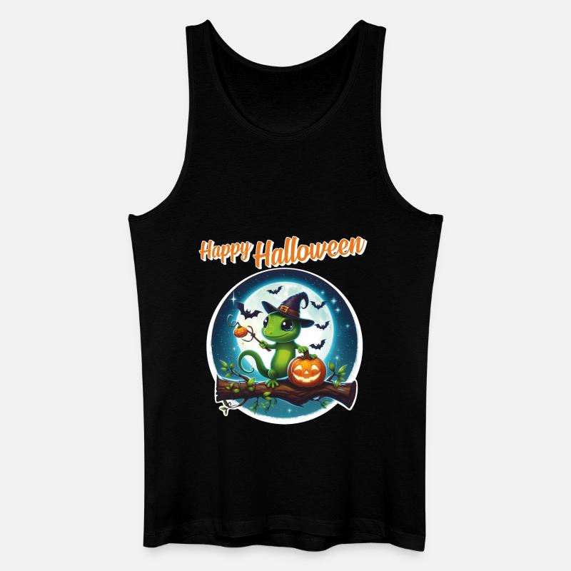 Wizard Gecko - Halloween - Männer Bio Tank Top - Schwarz